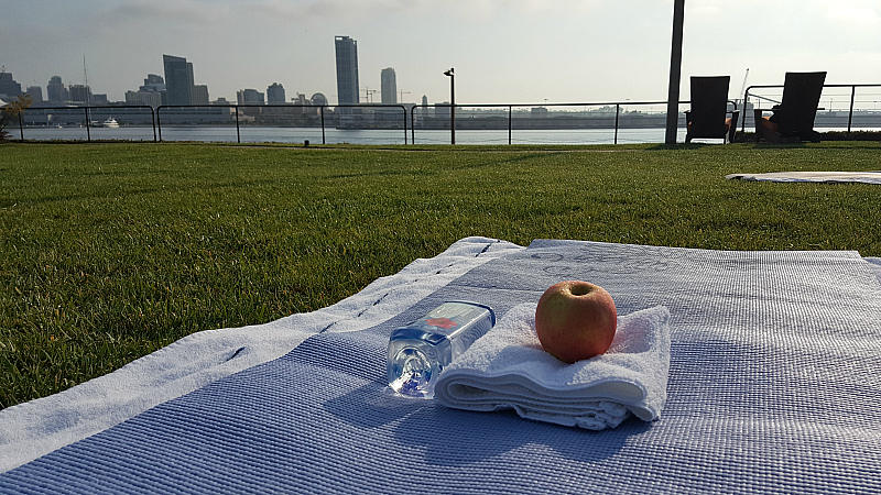 Outdoor Yoga Bay and City View